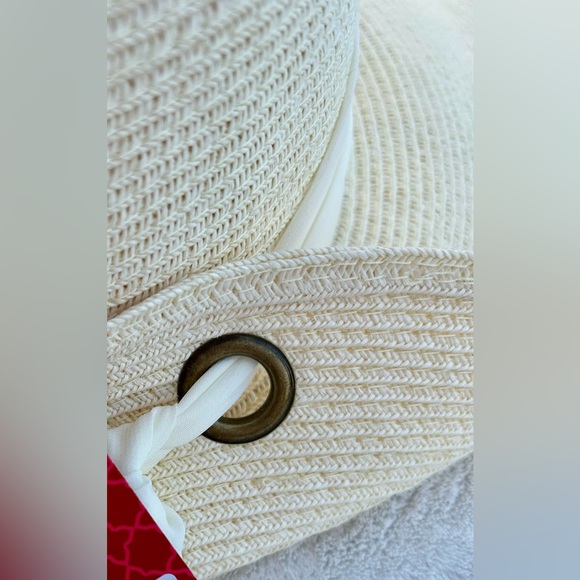 New Kelly & Katie Oversized Cottagecore Floppy Hat Bow Elegant Straw Sun Hat - Picture 6 of 9